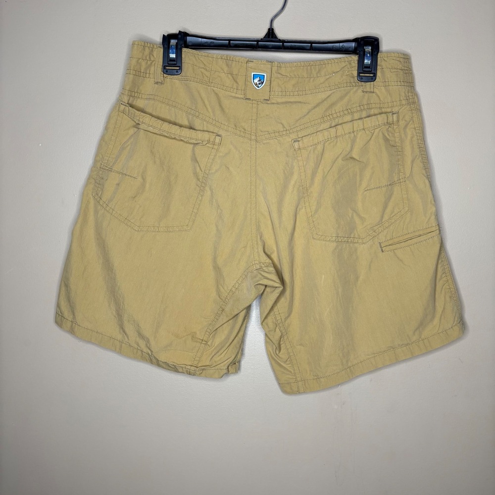 Kuhl Mens Khaki Hiking Shorts Size 32 Cotton Nylon Utility Trail Gorpcore Tan - Picture 3 of 11